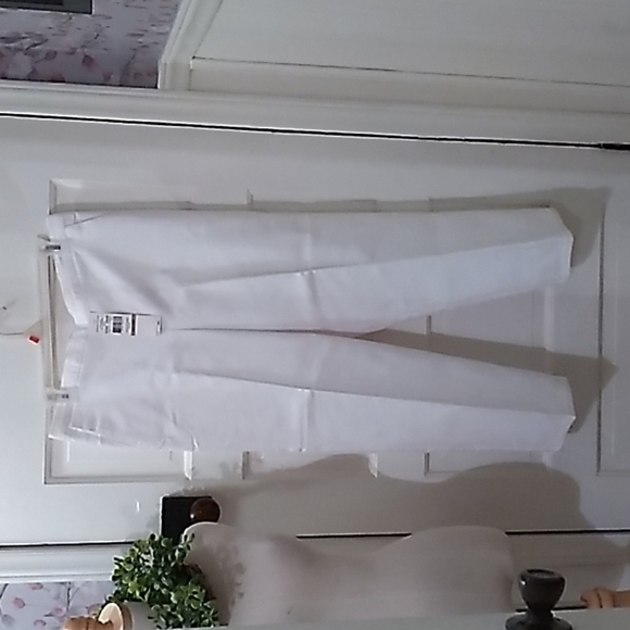 Alfred Dunner 12P nwt white stretch pockets pants - Picture 1 of 4